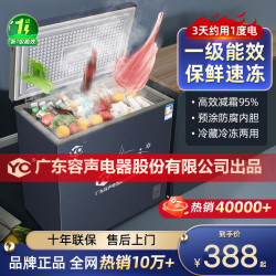 YO 一级能效小冰柜家用小型全冷冻箱冷藏两用迷你无霜商用冰柜小型