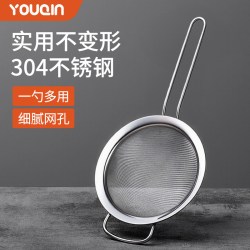 优勤 不锈钢漏勺细网豆浆过滤网筛超细家用食品级厨房漏网勺笊篱