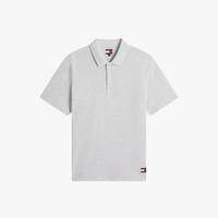 TOMMY HILFIGER Tommy Jeans26春夏男华夫格肌理纯色休闲通勤翻领短袖T恤POLO衫
