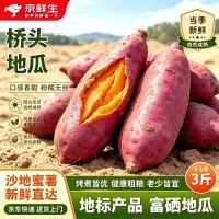 京鲜生 桥头地瓜地标红薯新鲜现挖圆果净重源头直发g普通装 3斤