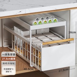 佳帮手 JBS-ZWJ-HR83-JWT 厨房置物架 2层 金属 白色 免安装
