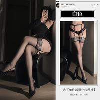 FOURDATRY 蕾丝花边过膝长筒袜 白色 均码
