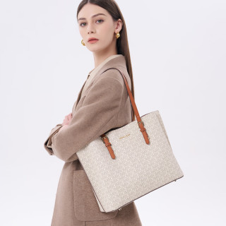 MK 轻奢包包女包单肩包大容量托特包女士斜挎，白色，首单礼金减263。到手585