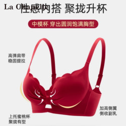拉夏贝尔 聚拢上托 女士内衣套装 香槟色套装 （文胸+内裤） M （34/75 AB通杯）