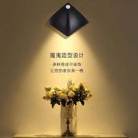 QIFAN led充电小夜灯门牌氛围灯卫生间楼道节能入门人体感应灯起夜壁灯