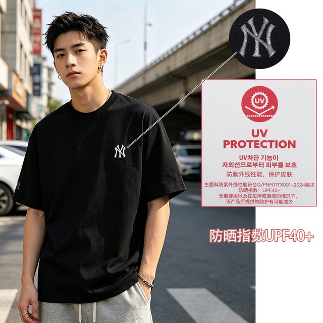MLB 3ATSB0363-50BKS 男女通用运动T恤