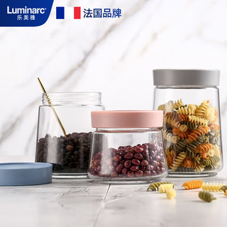 乐美雅 玻璃储物罐 密封保鲜 3件装