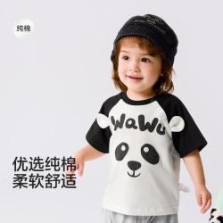 巴拉巴拉 纯棉a类婴幼儿童t恤男童女童短袖夏装婴儿宝宝上衣舒适透气上衣