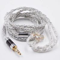 KZ 784蓝银混编升级线耳机镀银线发烧线材耳DIY4.4平衡端口