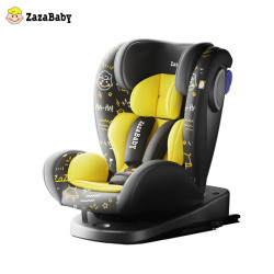 ZazaBaby 儿童安全座椅婴儿宝宝0-10岁 汽车用isofix接口360旋转 捣蛋黄【360°旋