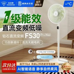 钻石 牌直流变频电风扇2026新款家用轻音落地扇台立式一级节能LH