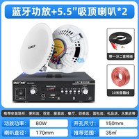 先科 吸顶式音响天花板吊顶喇叭背景音乐嵌入店铺专用音箱功放套装
