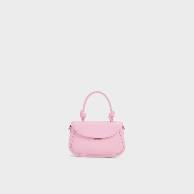 CHARLES & KEITH CHARLES&KEITH 奶油色柔软绳结手提斜挎包 CK2-50782623 泡泡糖粉色