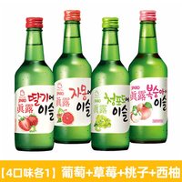 Jinro 烧酒 1080ml 4瓶 葡萄+草莓+桃子+西柚