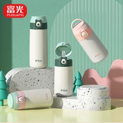 富光 保温杯女带吸管可爱学生吸管杯水杯女士儿童大人孕妇产妇杯子