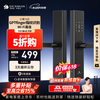德施曼 V20 智能门锁 120mm 碳素钢 典雅黑