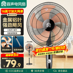 容声 电风扇家用落地扇 立式大风量电扇 摇头工业铝叶风扇办公卧室商用节能省电 RS-FS3513H