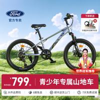 福特 儿童自行车山地车男女学生脚踏车6-15岁童车TX550 20寸钛金灰