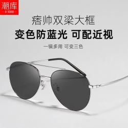 潮库 百搭变色近视镜+1.61防蓝光变色镜片