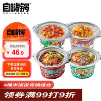 自嗨锅 自热米饭+夜宵锅4盒煲仔饭多口味 组合装方便食品速食