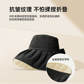 NEEDS UVCUT 蝴蝶结渔夫帽 暮光黄&浅米色 遮阳帽