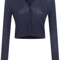 Massimo Dutti 羊毛V领短款针织开衫