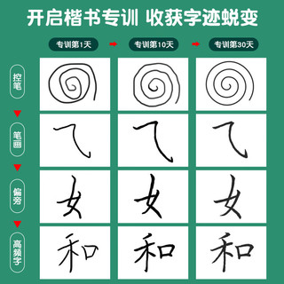 六品堂 硬笔书法楷书入门基础教程字帖 高频常用字2本