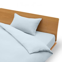 無印良品 MUJI 凉柔 枕套 蓝色 48×74cm枕芯用