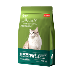 京东京造 全价3种肉0谷物猫粮 10kg