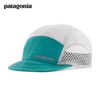 Patagonia 越野跑短檐帽 STLE蓝绿色
