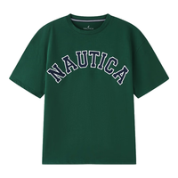 NAUTICA 男童女童纯棉透气短袖T恤 墨绿 170