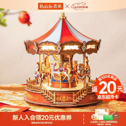 若来 手工拼装 儿童玩具  旋转木马