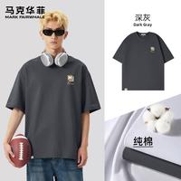 马克华菲 26夏季新款双纱纯棉圆领短袖T恤