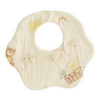 贝肽斯 6层柔纱抗菌防水围嘴 萌兔鸭 26×24cm 2条装