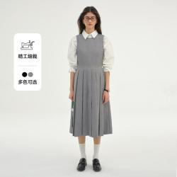 TEENIE WEENIE 无袖连衣裙小熊春夏款收腰百褶长裙通勤高级感连衣裙女
