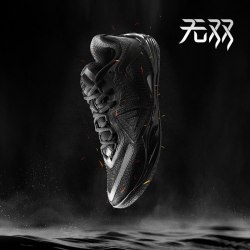 匹克 灵活透气 篮球鞋 全黑 38