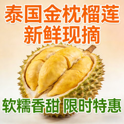爱果趣 泰国金枕榴莲 A果4房 3-4斤