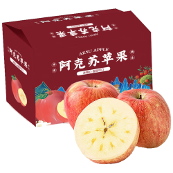阿克苏苹果 阿克苏冰糖心苹果 5斤装特大果 单果≥220g