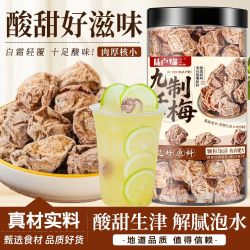 陆卢缘 九制话梅罐装梅子泡酒茶专用酸甜泡水喝DIY话梅菠萝花草茶