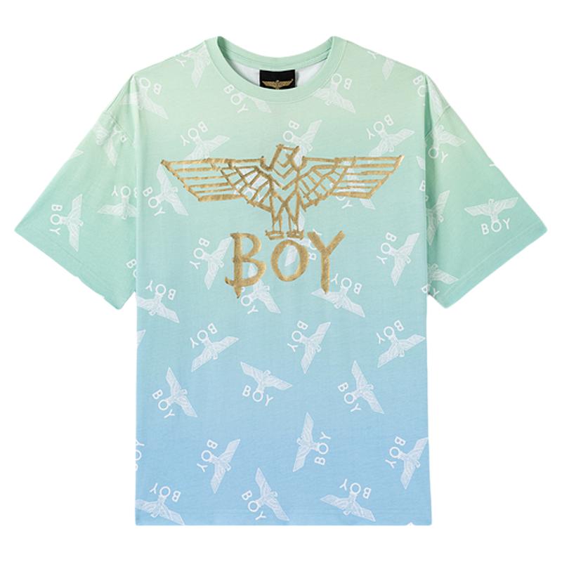 BOY LONDON 经典鹰标满印针织短袖T恤