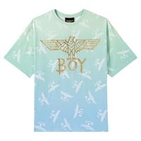 BOY LONDON 经典鹰标满印针织短袖T恤
