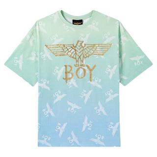 BOY LONDON 经典鹰标满印针织短袖T恤
