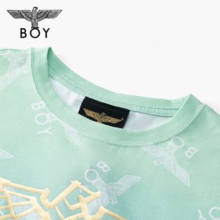 BOY LONDON 经典鹰标满印针织短袖T恤