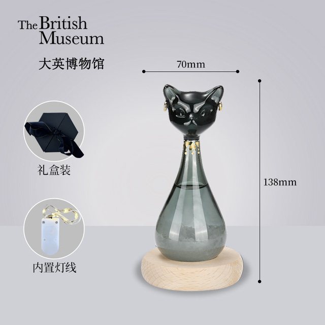 大英博物馆 安德森猫预测天气风暴瓶 黑色
