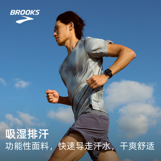BROOKS布鲁克斯 透气防晒圆领 运动T恤