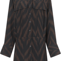 Massimo Dutti 拼色衬衫连衣裙