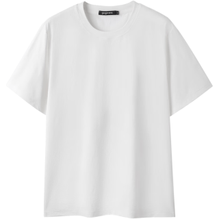 gxgjeans 男装 多色基础纯色简约圆领短袖T恤男生 26夏新品 白色 L (175)
