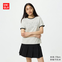优衣库 女装UT miffy印花T恤 浅灰色 XS