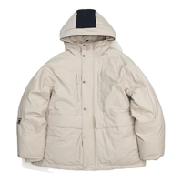 nautica white sail JW4435 连帽拼色廓形羽绒服 浅灰白01G 2XL