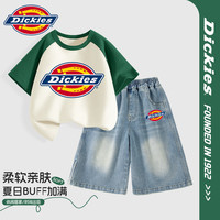 Dickies 男童纯棉短袖牛仔短裤套装
